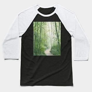 Peaceful Bamboo Nature Forest Baseball T-Shirt